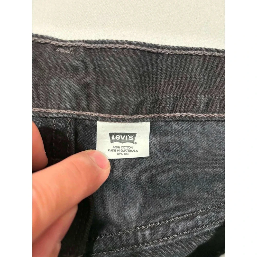 Vintage Levis 501 Mens Black Straight Leg Button Fly Denim Jeans W38 L30